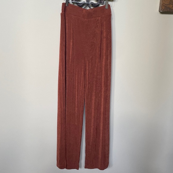 🆕 NWT Boston Proper Metallic Knit Wide Leg Pant Copper Outfit - Picture 9 of 16